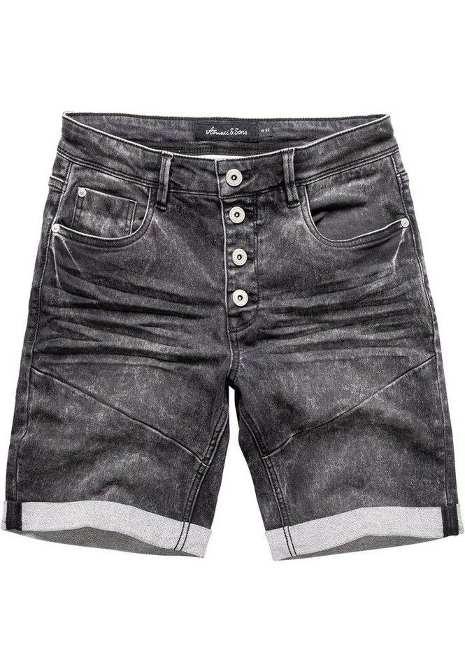 Amaci&Sons Jeansshorts NILES Jeansshorts Herren Bermuda Jeans Short Hose Regular Fit von Amaci&Sons