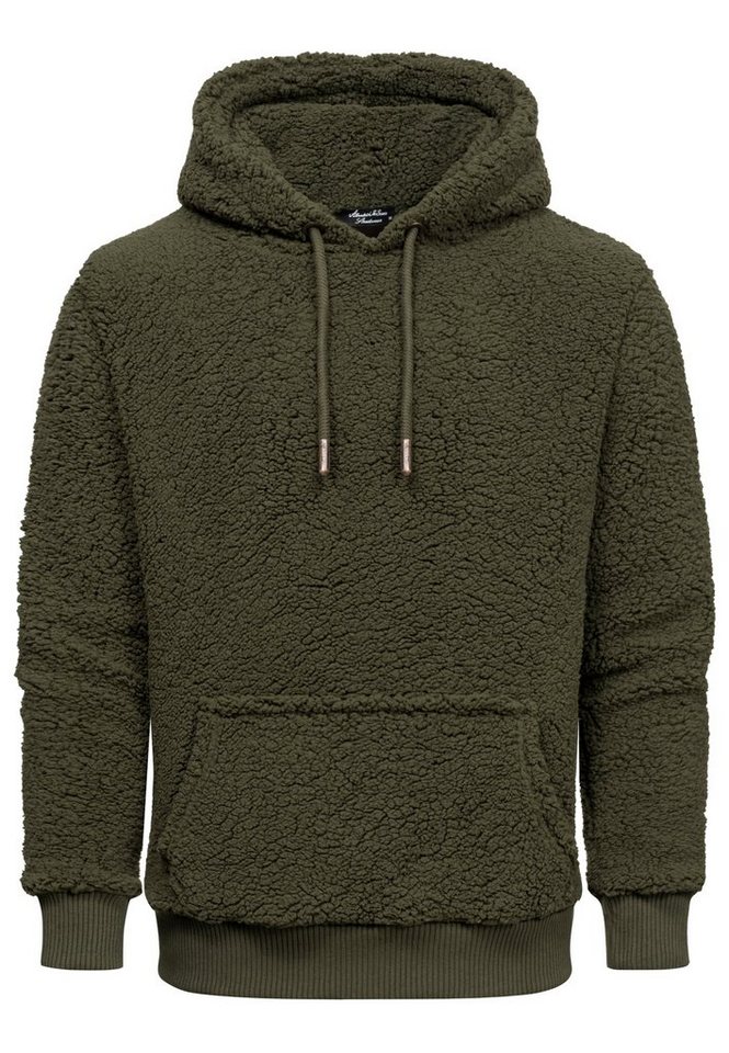 Amaci&Sons Kapuzenpullover CARNEY Kapuzenpullover Teddyfell Herren Teddy Sweatjacke Plüsch Hoodie Pullover Sweatshirt von Amaci&Sons