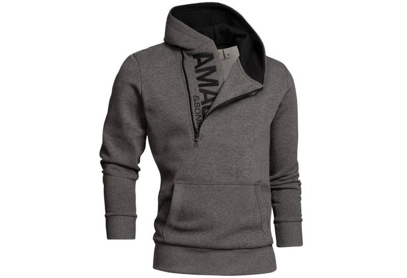 Amaci&Sons Kapuzenpullover HUNTSVILLE Kapuzenpullover Herren Zipper Pullover Sweatshirt Hoodie Sweatjacke von Amaci&Sons