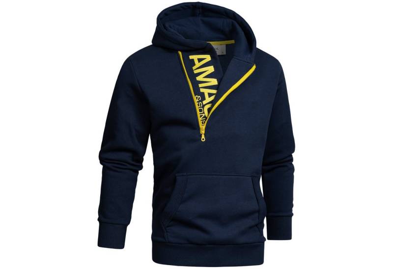 Amaci&Sons Kapuzenpullover HUNTSVILLE Kapuzenpullover Herren Zipper Pullover Sweatshirt Hoodie Sweatjacke von Amaci&Sons