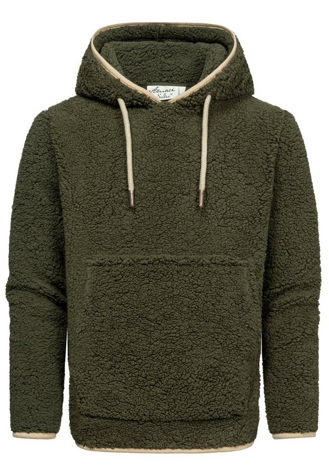 Amaci&Sons Kapuzenpullover SUNNYVALE Kapuzenpullover Teddyfell Herren Teddy Sweatjacke Plüsch Hoodie Pullover Sweatshirt von Amaci&Sons