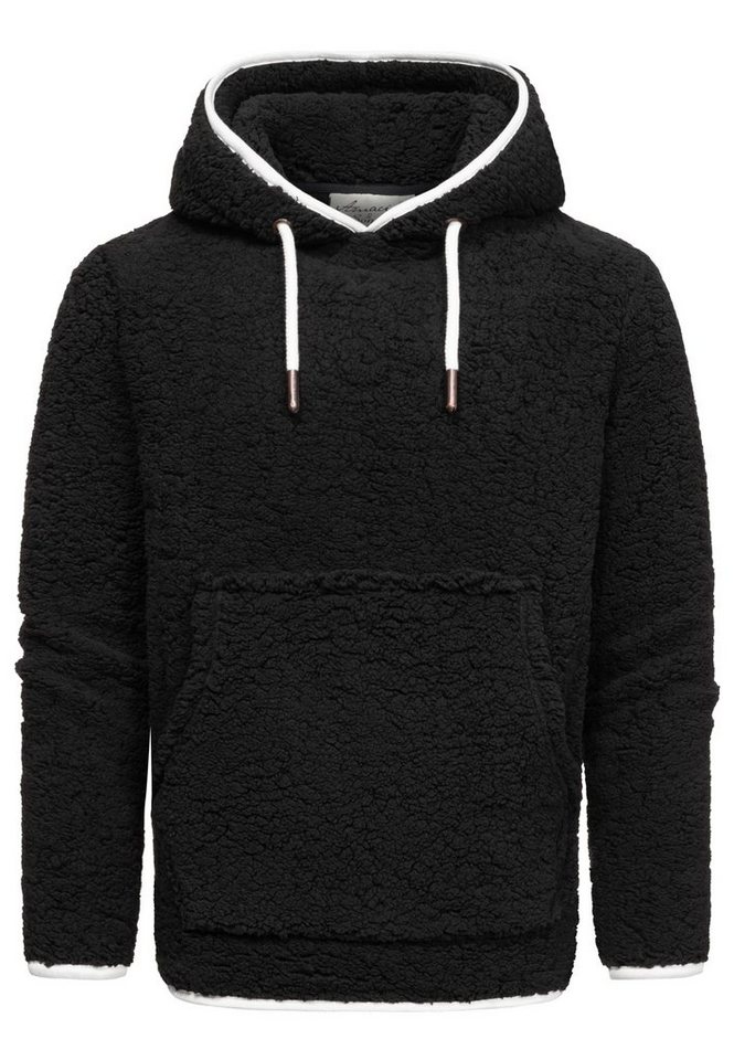 Amaci&Sons Kapuzenpullover SUNNYVALE Kapuzenpullover Teddyfell Herren Teddy Sweatjacke Plüsch Hoodie Pullover Sweatshirt von Amaci&Sons