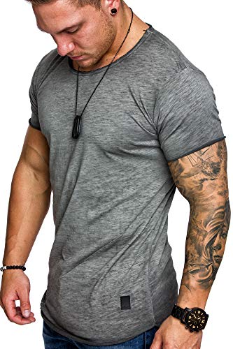 Amaci&Sons Oversize Herren Vintage T-Shirt Verwaschen Crew Neck Rundhals Basic Shirt 6033 Anthrazit M Amaci&Sons Oversize Herren Vintage T-Shirt Verwaschen Crew Neck Rundhals Basic Shirt 6033 Anthrazit M von Amaci&Sons