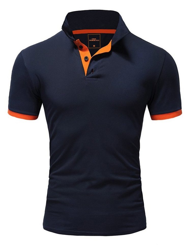 Amaci&Sons Poloshirt DETROIT Basic Kontrast Poloshirt von Amaci&Sons