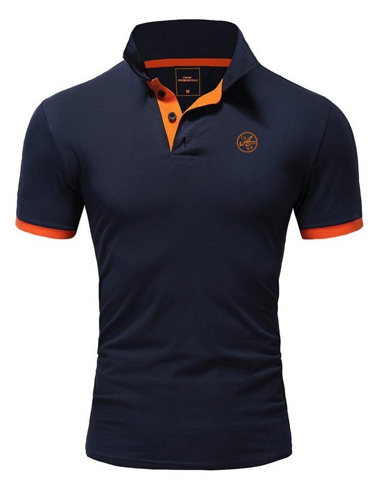 Amaci&Sons Poloshirt MEMPHIS Basic Kontrast Polo Shirt von Amaci&Sons