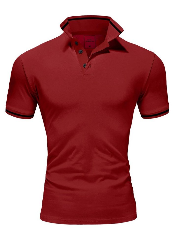 Amaci&Sons Poloshirt PROVIDENCE Herren Basic Kontrast Kurzarm Polohemd T-Shirt von Amaci&Sons