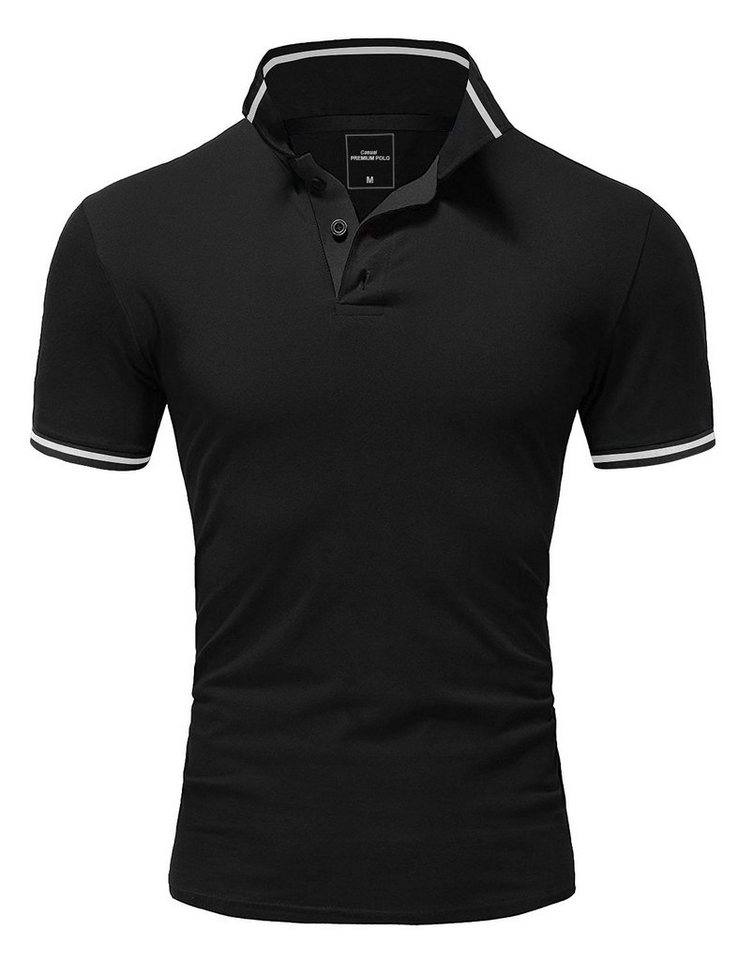 Amaci&Sons Poloshirt PROVIDENCE Herren Basic Kontrast Kurzarm Polohemd T-Shirt von Amaci&Sons