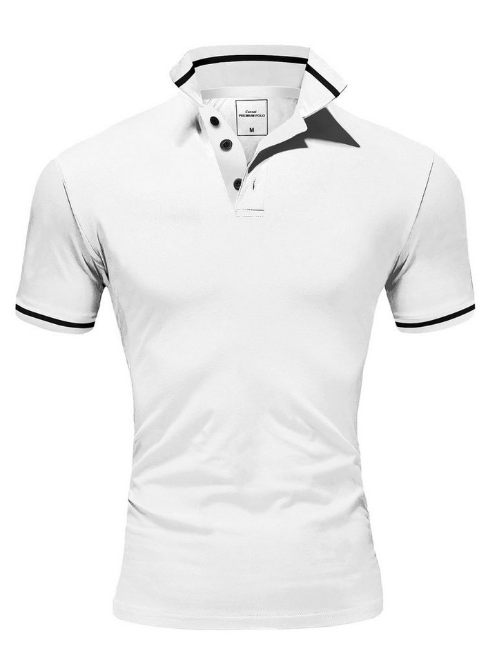 Amaci&Sons Poloshirt PROVIDENCE Herren Basic Kontrast Kurzarm Polohemd T-Shirt von Amaci&Sons