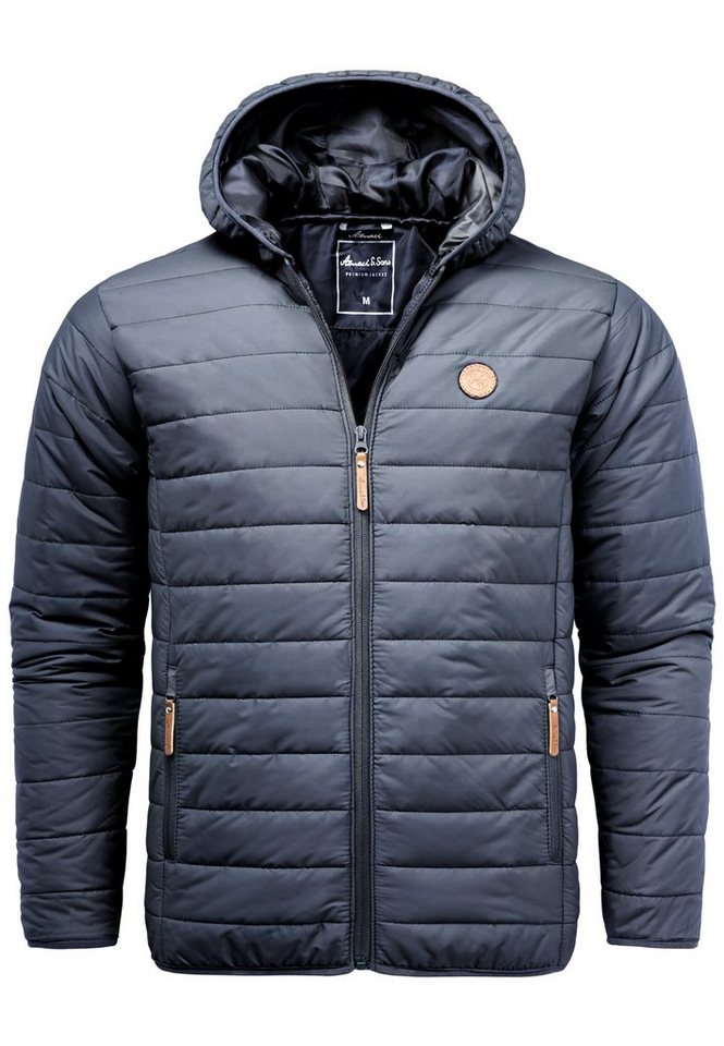 Amaci&Sons Steppjacke ROANOKE Steppjacke Herren Outdoor Basic Patch Kapuzen Jacke von Amaci&Sons