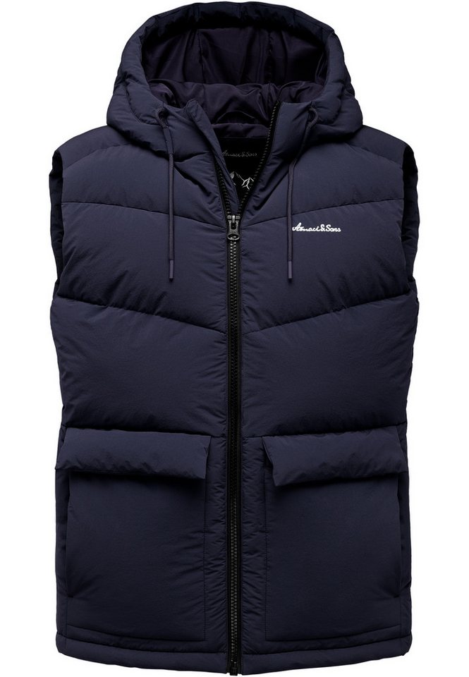 Amaci&Sons Steppweste LOWELL Winterweste Herren Outdoor Winter Weste Jacke mit Kapuze von Amaci&Sons