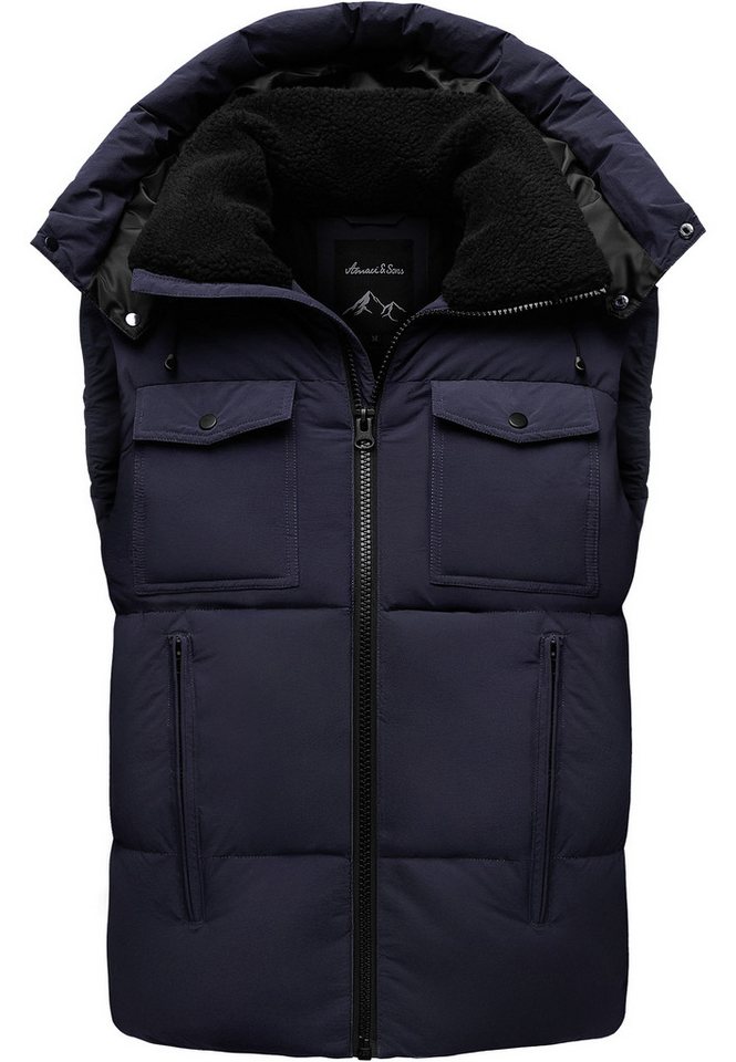 Amaci&Sons Steppweste NAMPA Winterweste Herren Outdoor Winter Weste Jacke mit Kapuze von Amaci&Sons