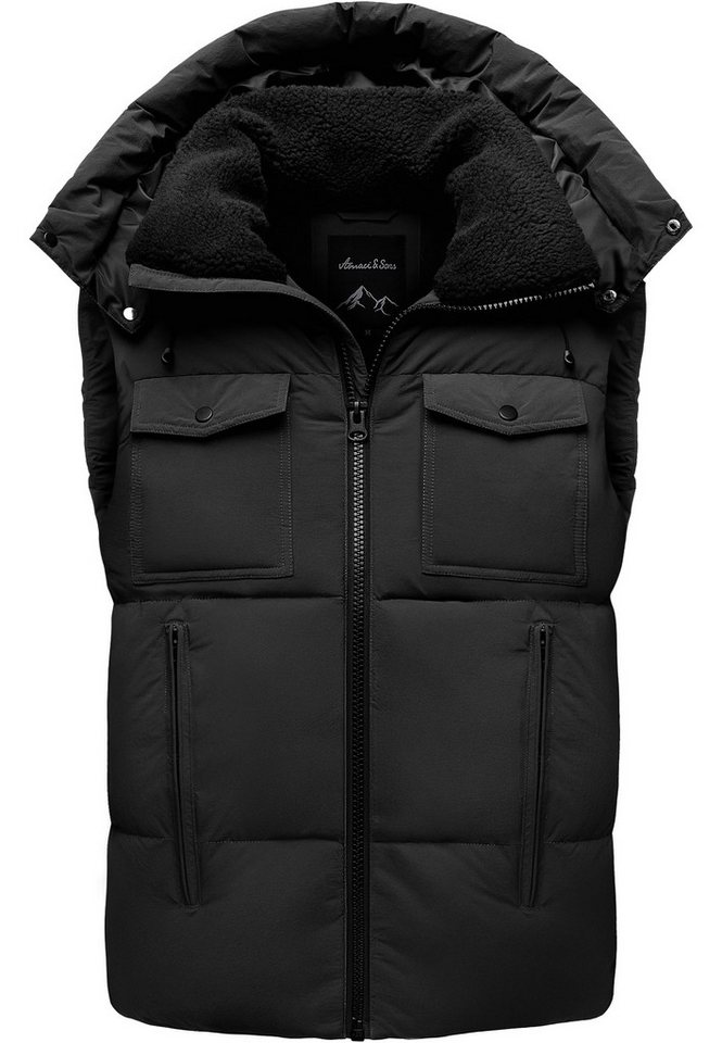 Amaci&Sons Steppweste NAMPA Winterweste Herren Outdoor Winter Weste Jacke mit Kapuze von Amaci&Sons