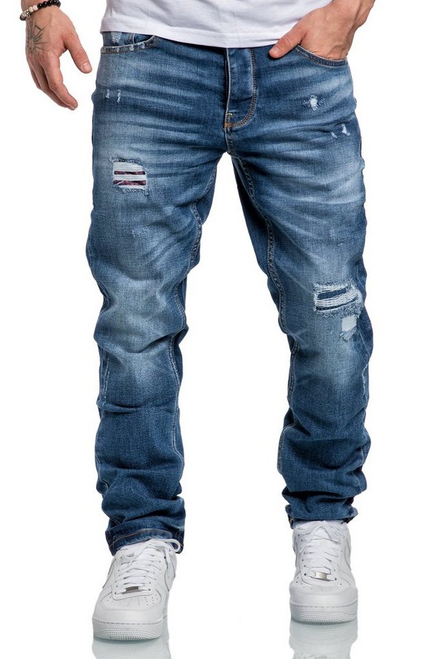 Amaci&Sons Straight-Jeans KANSAS Regular Fit Destroyed Jeans von Amaci&Sons