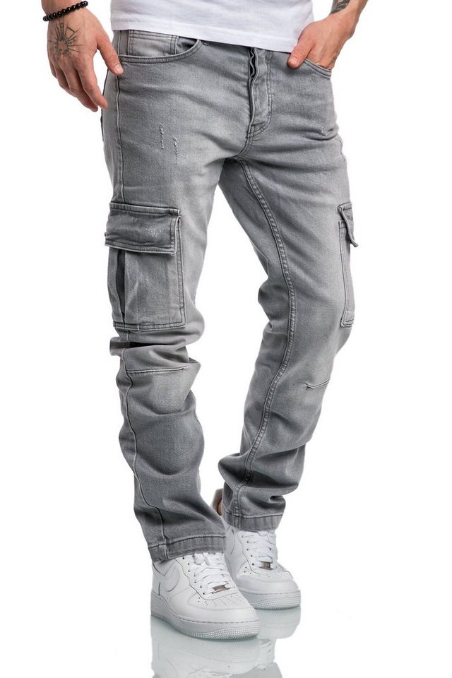 Amaci&Sons Straight-Jeans MIAMI Regular Slim Cargo Jeans von Amaci&Sons