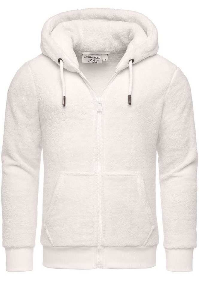 Amaci&Sons Sweatjacke BERWYN Teddyfell Jacke Herren Teddy Sweatjacke Plüsch Hoodie Pullover Zipper Jacke von Amaci&Sons