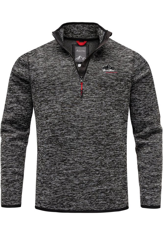 Amaci&Sons Sweatshirt AMES Fleecejacke Herren Troyer Strickfleece Zipper Sweatshirt Sweatjacke von Amaci&Sons