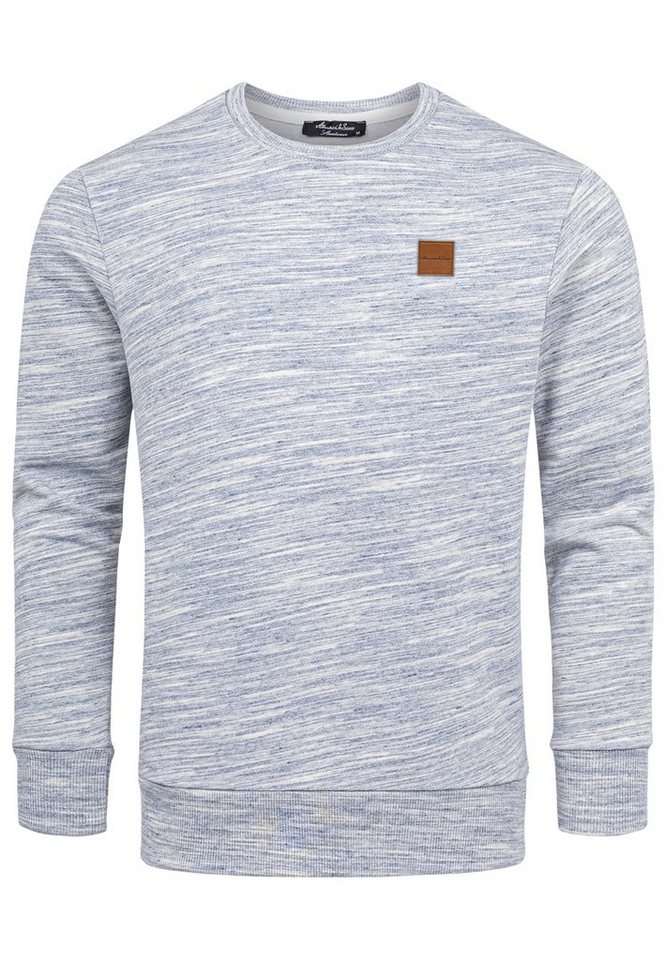 Amaci&Sons Sweatshirt DURHAM Sweatshirt mit Rundhalsausschnitt Herren Basic College Sweatjacke Pullover Hoodie von Amaci&Sons