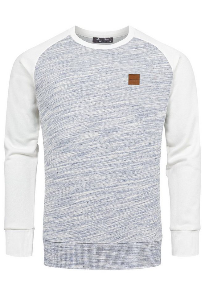 Amaci&Sons Sweatshirt ELGIN Pullover mit Rundhalsausschnitt Herren Basic College Sweatjacke Pullover Hoodie von Amaci&Sons