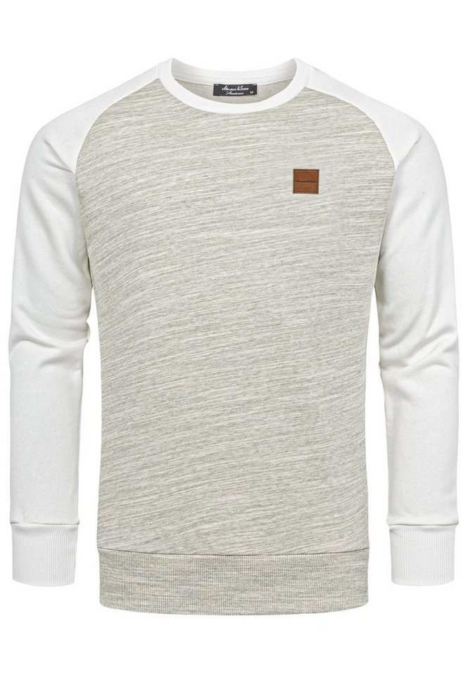 Amaci&Sons Sweatshirt ELGIN Pullover mit Rundhalsausschnitt Herren Basic College Sweatjacke Pullover Hoodie von Amaci&Sons