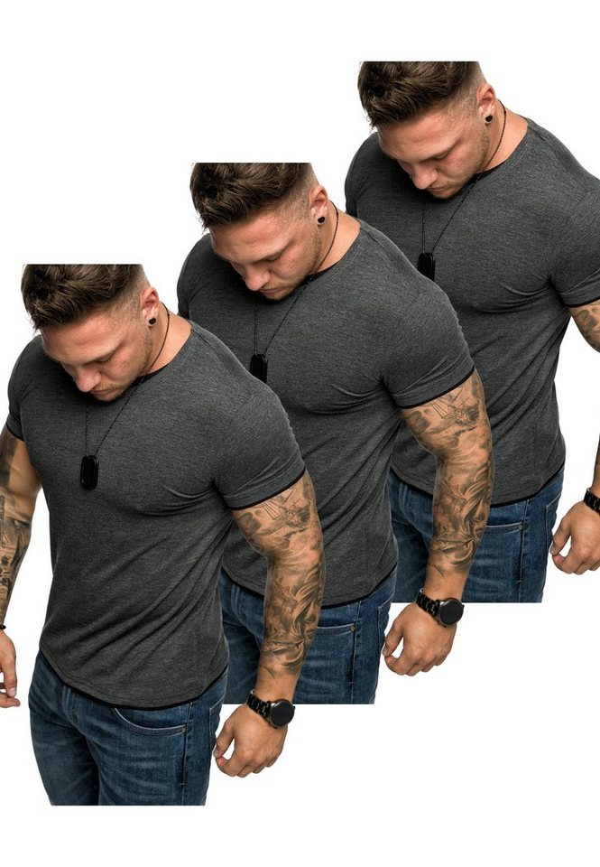 Amaci&Sons T-Shirt 3. LAKEWOOD 3er-Pack T-Shirts (3er-Pack) Herren Basic Oversize T-Shirt mit Rundhalsausschnitt von Amaci&Sons