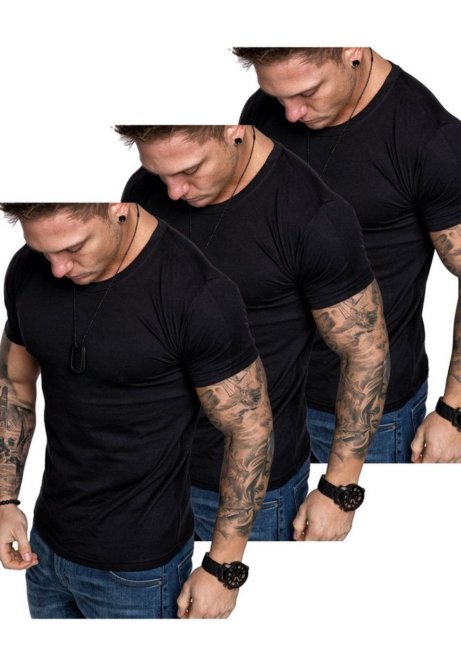 Amaci&Sons T-Shirt 3. LANCASTER 3er-Pack T-Shirts (3er-Pack) Herren Basic Oversize T-Shirt mit Rundhalsausschnitt von Amaci&Sons