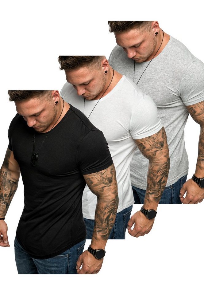 Amaci&Sons T-Shirt 3. TACOMA 3er-Pack T-Shirts (3er-Pack) Herren Basic Oversize T-Shirt mit Rundhalsausschnitt von Amaci&Sons