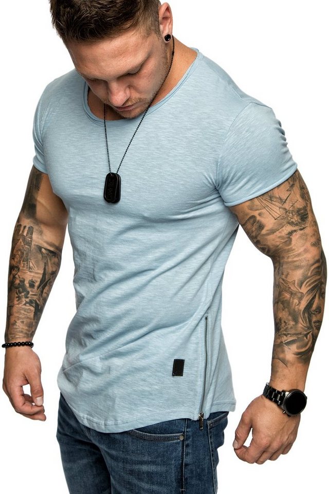 Amaci&Sons T-Shirt AUSTIN Herren Oversize Vintage Zipper Crew Neck Rundhals Basic Shirt Amaci&Sons T-Shirt AUSTIN Herren Oversize Vintage Zipper Crew Neck Rundhals Basic Shirt von Amaci&Sons