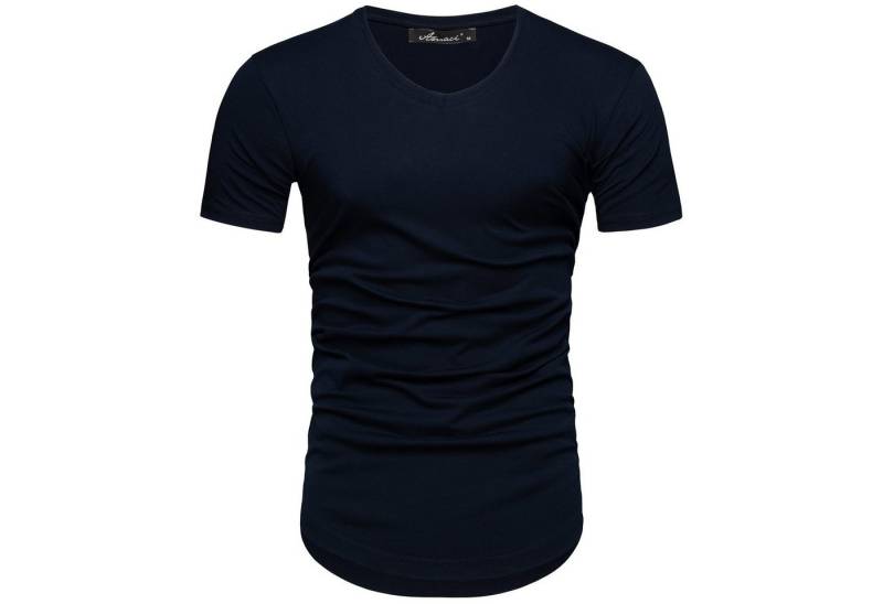 Amaci&Sons T-Shirt BELLEVUE Basic Oversize T-Shirt mit V-Ausschnitt Herren Oversize Vintage V-Neck Basic V-Ausschnitt Shirt von Amaci&Sons