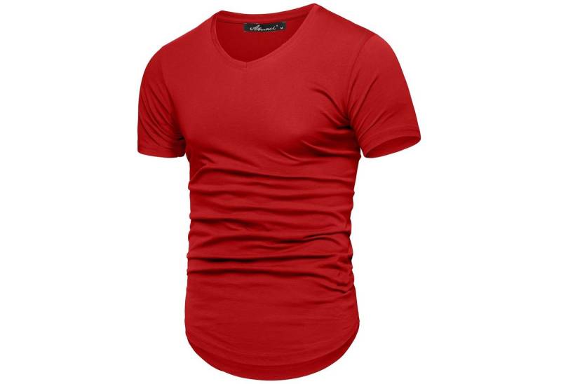 Amaci&Sons T-Shirt BELLEVUE Basic Oversize T-Shirt mit V-Ausschnitt Herren Oversize Vintage V-Neck Basic V-Ausschnitt Shirt von Amaci&Sons