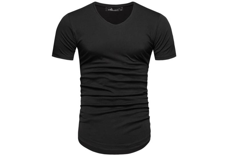 Amaci&Sons T-Shirt BELLEVUE Basic Oversize T-Shirt mit V-Ausschnitt Herren Oversize Vintage V-Neck Basic V-Ausschnitt Shirt von Amaci&Sons