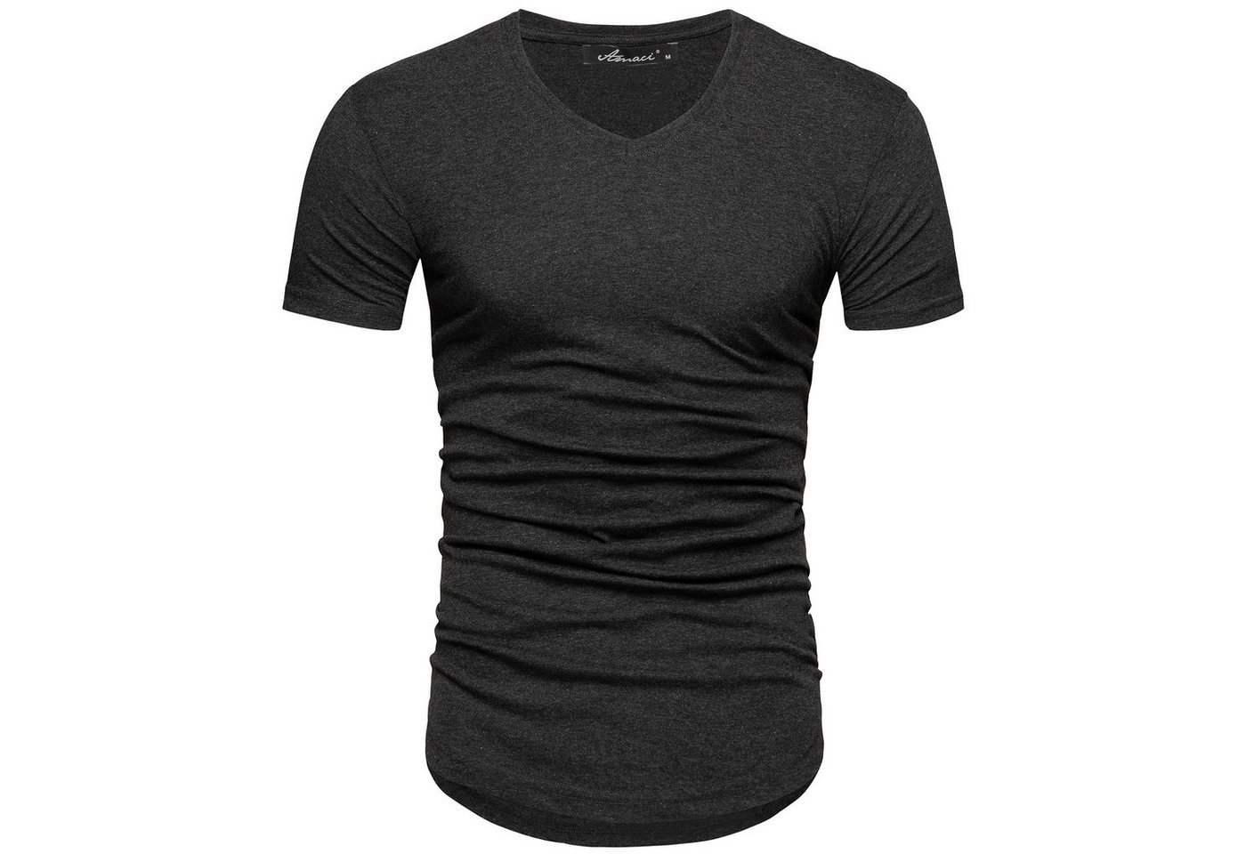 Amaci&Sons T-Shirt BELLEVUE Basic Oversize T-Shirt mit V-Ausschnitt Herren Oversize Vintage V-Neck Basic V-Ausschnitt Shirt von Amaci&Sons