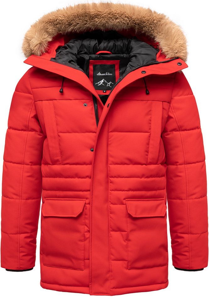 Amaci&Sons Winterjacke KENT Winterjacke Herren Gefütterte Dicke Winter Jacke Mantel Parka mit Kapuze von Amaci&Sons