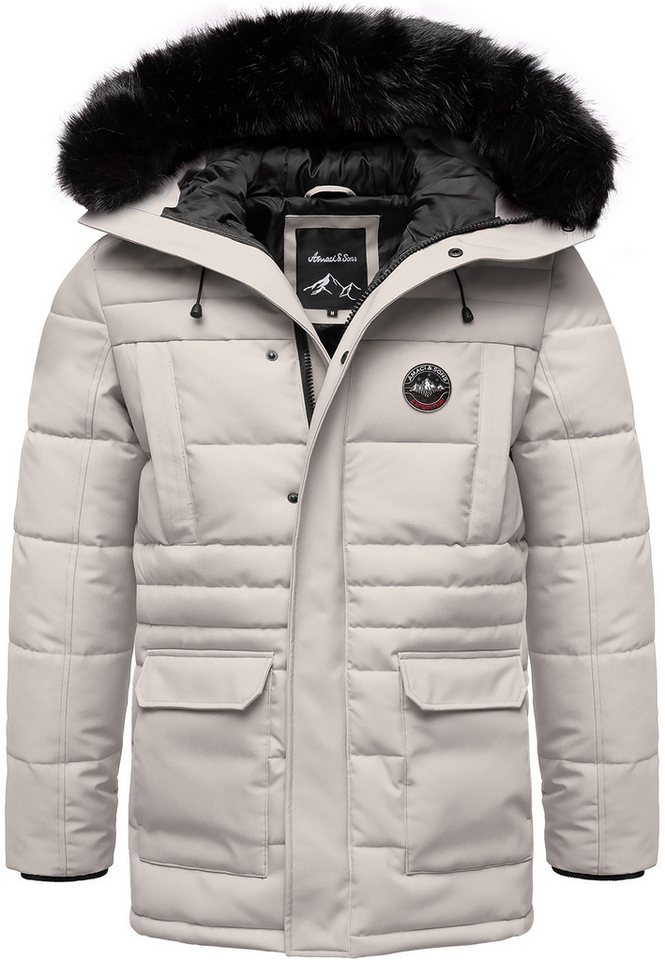 Amaci&Sons Winterjacke TULSA Winterjacke Herren Gefütterte Dicke Winter Jacke Mantel Parka mit Kapuze von Amaci&Sons