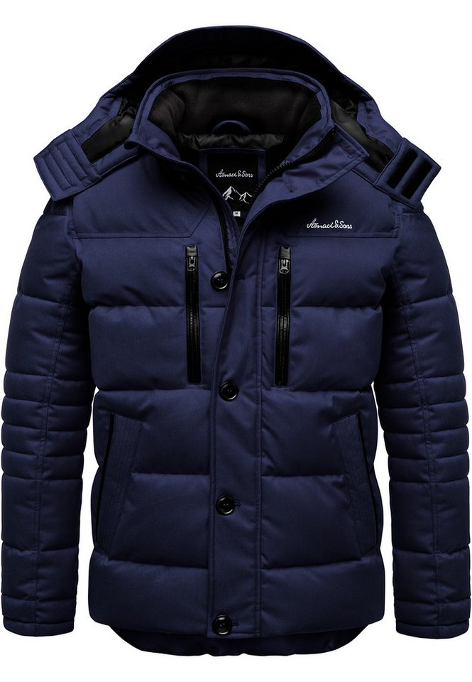 Amaci&Sons Winterjacke WACO Winterjacke Herren Gefütterte Winter Jacke für Männer mit Kapuze von Amaci&Sons