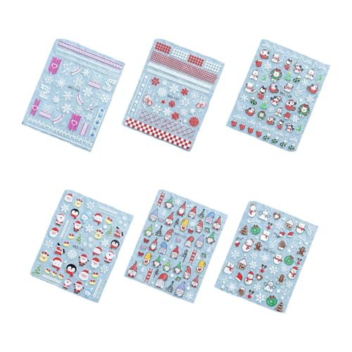 Amagogo 12x Weihnachts-Nagelkunst-Charms-Set, gemischte Formen, Winter-Schneeflocke, Weihnachten, Neujahr, Nagel-Charms, 3D-Weihnachts-Nagel-Charms für Frauen von Amagogo