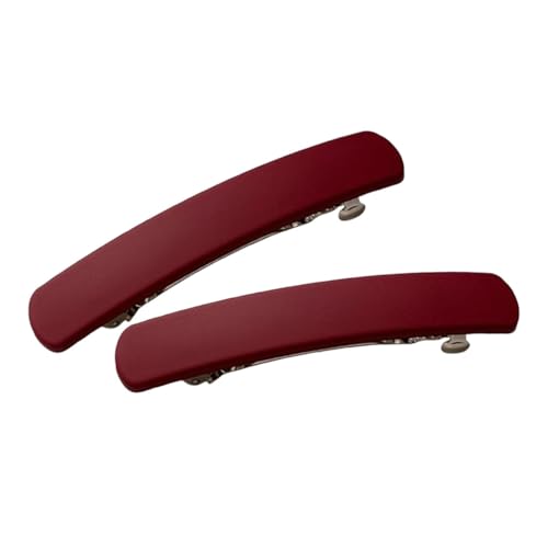 Amagogo 2 Stücke Spring French Hair Clips Haarklemme Stifte Barrettes für Frauen, Rot von Amagogo