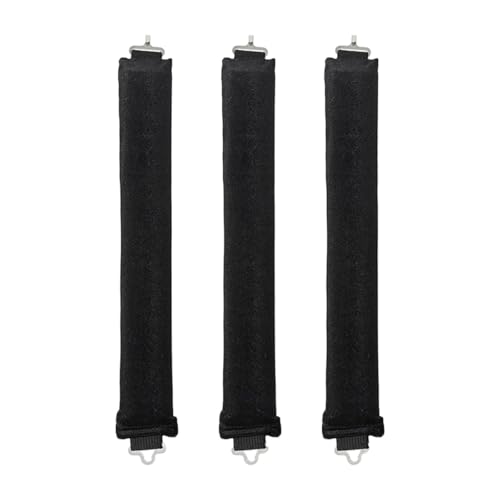 Amagogo 3-teilige Lockenstäbe ohne Hitze, Lockenwickler ohne Hitze für Frauen, faule DIY-Haarstyling-Tools, Lockenstäbe zum Ausblasen über Nacht, Schwarz von Amagogo