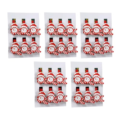 Amagogo 30 Stück Holz-Fotoclips, kreative Weihnachts-Holzclips, Clips für Partys, Weihnachtsdekoration, Holzclips für Partys, Schneemann Amagogo 30 Stück Holz-Fotoclips, kreative Weihnachts-Holzclips, Clips für Partys, Weihnachtsdekoration, Holzclips für Partys, Schneemann von Amagogo