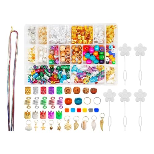 Amagogo 415pcs Dreadlocks Geflecht Perlen Ringe schmutzige Geflecht Haarschnallen mehrfarbige Zöpfe Ringe Manschetten Clips für Frauen Mädchen Männer Fotos von Amagogo