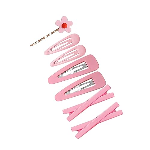 Amagogo 7 Stück Haarspangen für Mädchen, Haarspangen, Haarschmuck, Kopfbedeckung, Haarspangen, Schnapp-Haarnadeln, Harz-Kopfbedeckung für Make-up-Anwendungen, ROSA von Amagogo