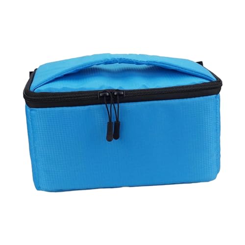 Amagogo Angelrollen-Ausrüstungstasche, Angelrollen-Etui, tragbare, stoßfeste Handtasche, Angelgerät-Organizer, Aufbewahrungstasche, doppelter Reißverschluss, Blau von Amagogo