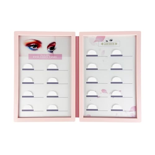 Amagogo Aufbewahrungsbuch für falsche Wimpern, Wimpernbehälter, Mehrzweck-Wimpern-Displaybox aus Acryl, Wimpern-Organizer für den Einzelhandel von Amagogo