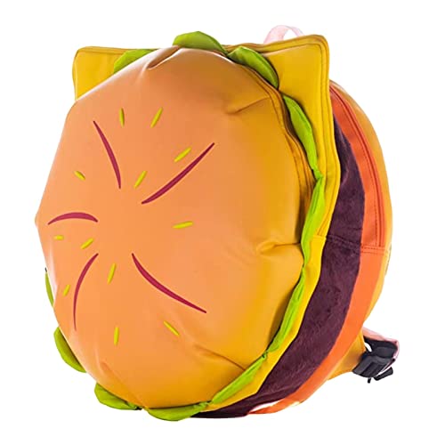 Amagogo Cheeseburger-Rucksack aus PU- mit großer Kapazität, Laptop-Aufbewahrung, tragbarer Halter, modischer Hamburger-Tagesrucksack für Frauen, Männer, von Amagogo