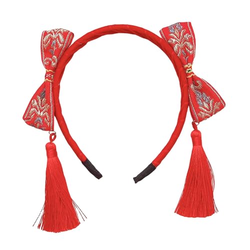Amagogo Chinesisches Neujahrs-Stirnband, Kopfbedeckung, Haarschmuck, schöne Schleife, Haarband, Haarband für Silvester, Festival, Maskerade, Stil b von Amagogo