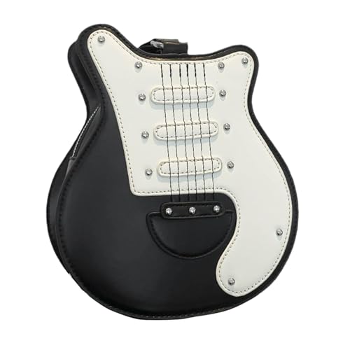 Amagogo Damen Gitarren geformte Umhängetasche Damen Crossbody-Tasche für Büro-Dating-Bankette, Schwarz von Amagogo
