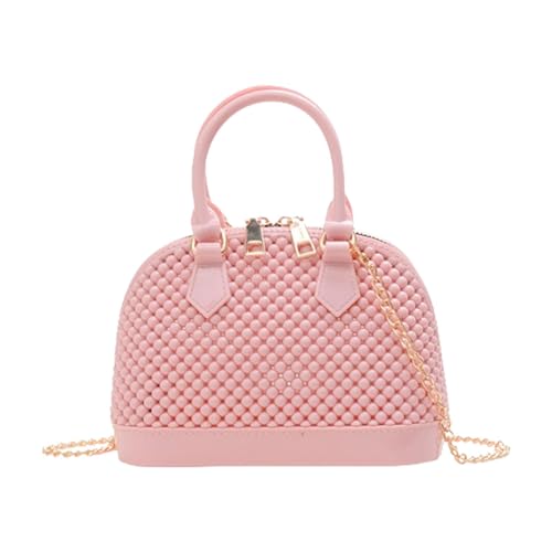 Amagogo Damen Handtasche Trendy PVC Schultertasche für Business Events Shopping Dating Reisen, ROSA von Amagogo