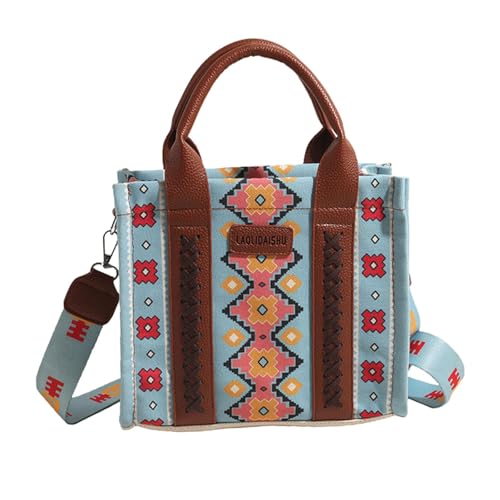 Amagogo Damen Handtasche im Bohemian-Stil, modische Damentasche für Strand, Büro, Straße, Reisen, Pendeln, Blau Groß Rosa Amagogo Damen Handtasche im Bohemian-Stil, modische Damentasche für Strand, Büro, Straße, Reisen, Pendeln, Blau Groß Rosa von Amagogo