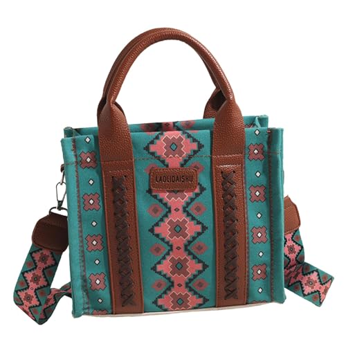 Amagogo Damen Handtasche im Bohemian-Stil, modische Damentasche für Strand, Büro, Straße, Reisen, Pendeln, GrÜn Amagogo Damen Handtasche im Bohemian-Stil, modische Damentasche für Strand, Büro, Straße, Reisen, Pendeln, GrÜn von Amagogo