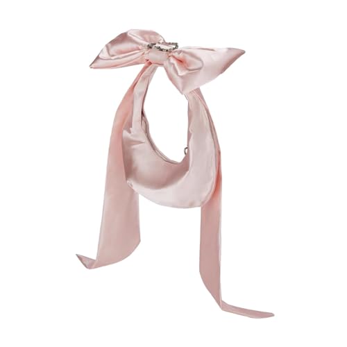 Amagogo Damen-Handtasche mit Fliege, stilvolle Schultertasche für den Weg zur Arbeit, Straße, Rosa von Amagogo