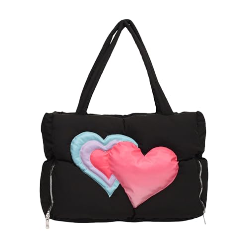 Amagogo Damen-Tragetasche aus Nylon, für Damen, für Partys, Arbeit, Pendeln, Winterreisen, Schwarz Amagogo Damen-Tragetasche aus Nylon, für Damen, für Partys, Arbeit, Pendeln, Winterreisen, Schwarz von Amagogo